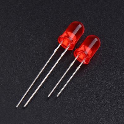 China 5AR2PD08 5Mm Red Diffused Led Diode 1.8V-2.2V 5mm for sale