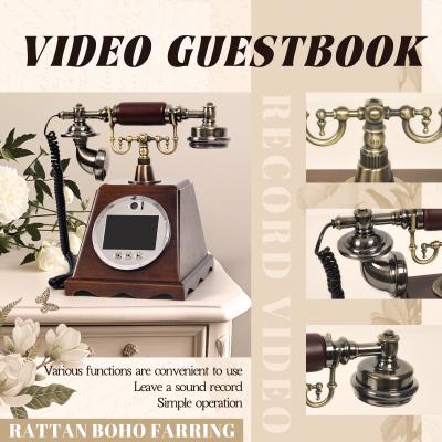 China Gepersonaliseerd Retro Wedding Audio Video Gastenboek ABS Plastic Banquet Party Gastenzegening Inlogboek Gepersonaliseerd Stembericht Te koop