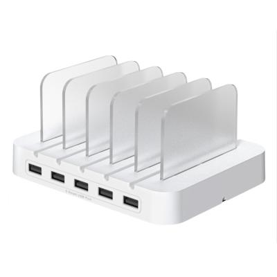 China Universal ELEKER Multiple Station Desktop Tablet Charging USB Dock Station Holder Mobile Phone Charging Pad For Restaurant Cafe for sale
