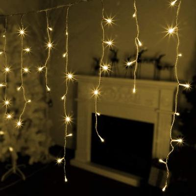 China Icicle lights Wholesale High Quality Commercial Lighting Warm White led curtain Christmas Lights Waterproof for sale