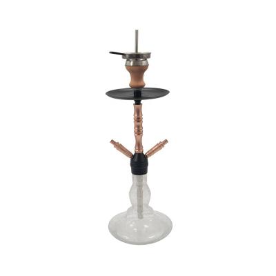 China Aluminum hookahs the medium aluminum hookah shisha double pipe coffee hookah silicone pipe nargile for sale