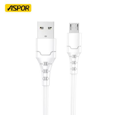 China Fast Charging Speed ASPOR A100 Custom 1M 2M 3A 5A Usb To Type C PD Mobile Phone Data Usb Fast Charging White Cable for sale