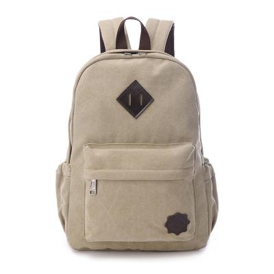 China High Quality Custom Cotton Canvas Women Travel School Vintage Fashion Classic Casual Sports Backpack Waterproof for sale