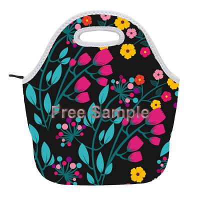 China 2022 Hot-selling Insulated Insulated Custom Neoprene Picnic Bag Small Lunch Neoprene Wine Cooler Insulated Bag for sale