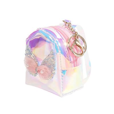 China 2021 Portable New Creative Coin Purse School Bag Pendant Glitter Laser Student Key Wallet School Bags Transparent Fairy Backpacks for sale