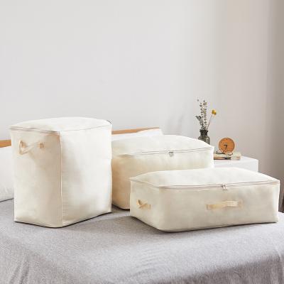 China Simple strong storage bag fashion oxford dust bag cloth folding storage organizer toy clothes storage bag housemoving bag for sale