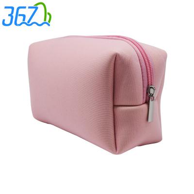 China 2021 Fashion Custom Custom Neoprene Material Zipper Cosmetic Pouch Bags Luxury Cosmetic Bag Gift Bags For Travel for sale