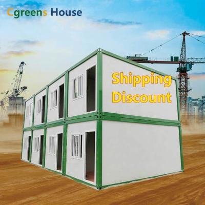 China Cgreens House Low Price Factory Direct Sales Modern Temporary Building Project On Site Cheap 40ft Prefab Container House 20ft for sale