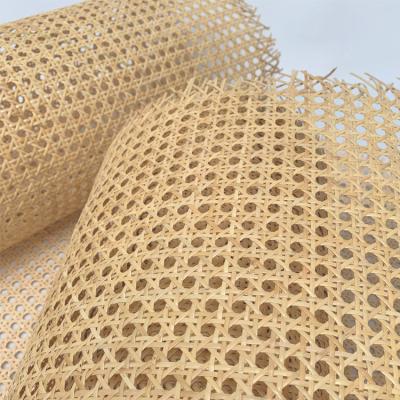 China Furniture Factory Best Selling Mesh Rattan Cane Webbing Natural Roll Around Core Closed Webbing Applied Widely On Table Tops for sale