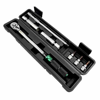 China Removal of tire sleeve In stock 3/8 preset heavy-duty bicycle repair Hand tool 72 teeth 7 pcs Kit 10-60NM Torque Wrench for sale