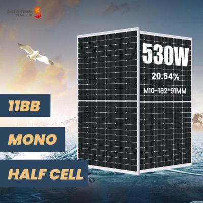 China M10size Mono Solar Panels 144 Cells 530w 540w 545w 550w Mono Cut MBB Cell With PERC DC1500V Technical OEM/ODM 182mmx182mm for sale