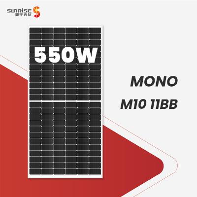 China Mono Cell 11BB 144 Solar Panel 550watt 545w 540w 535w Half Cut Linear Solar Cell SR-72M550HLPro Half OEM/ODM 25 Year Performance Warranty for sale