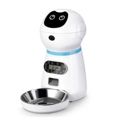 China Automatic Robot Design Voice Disc Dog Cat Pet Bowls Smart Pet Automatic Feeder 3.5L for sale