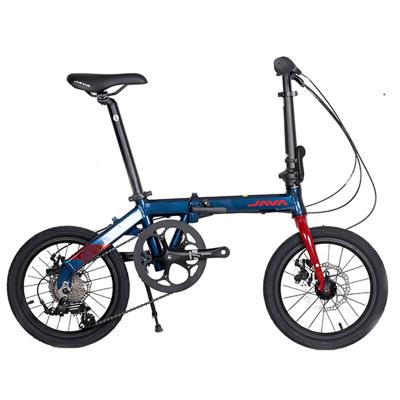 China Foldable Aluminum Alloy Java Folding Bicycle X1 7 Speed Disc Brake Bike 16 Inch Mini Aluminum Alloy Cycling Frame Supporting Wheel Set Adult Sport for sale