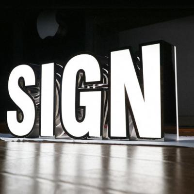 China custom outdoor shop signboard LED store lights letters logo sign customized 3d front panel waterproof led sign for advertising for sale