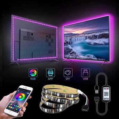 China USB LED Strip Light SMD 5050 RGB Indoor Colorful Flexible DC 5V LED Strip Ribbon APP Waterproof TV Background Lighting for sale