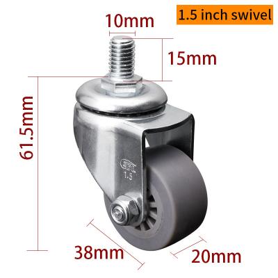 China 30kg Mini Caster Wheels 1.5 Swivel Casters With Brake 2615S-53 for sale