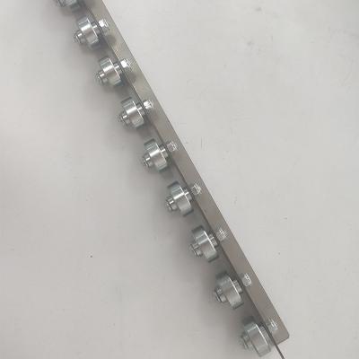 China Machinery Repairs Workshop Steel Plate For Roller Bar Conveyor System Cantilever Belt Supporting Wheel Belt Ball Bearing Overflowing Slider for sale
