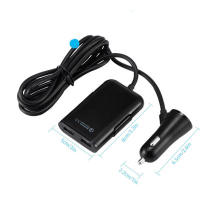 China Universal Mobile Phone Family Car Charger Police And Headrest Back Seat Multi Ports USB Fast Charging For Mobile Phone for sale