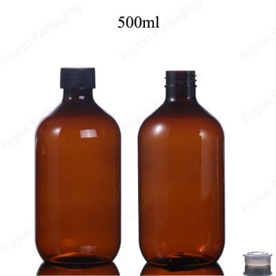 China garrafas plásticas do soro 16oz, 500ml vazio Amber Pet Bottles à venda