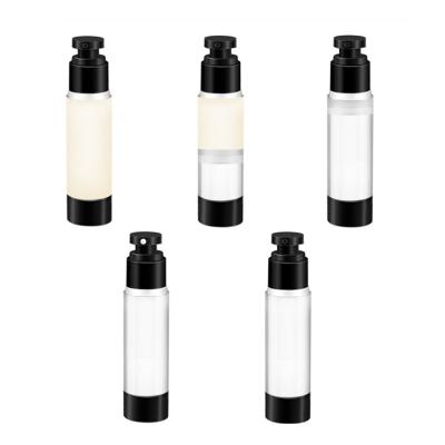 Chine Bouteille privée d'air noire 15ml 30ml 50ml de pompe pour l'emballage cosmétique de maquillage à vendre