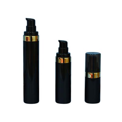 중국 무료 샘플 블랙 에어리스 펌프 병 30ml 50ml 80ml 100ml 120ml 150ml 플라스틱 화장품 에어리스 병 판매용