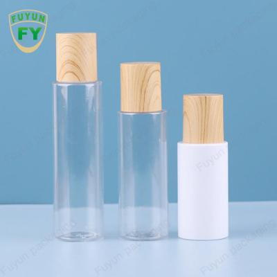 China frasco 60ml de creme geado claro com grupos de empacotamento cosméticos de vidro da tampa de bambu do teste padrão à venda