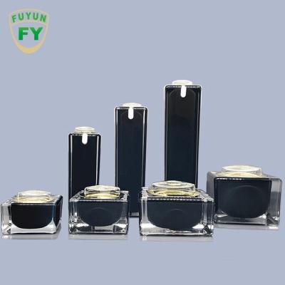 China Fuyun diamond shiny gold color 50g 50ml 100ml cream jar/ sprayer/lotion pump bottle à venda