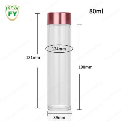 China recipiente de armazenamento plástico do ANIMAL DE ESTIMAÇÃO 80ml para o alimento secado fruto à venda