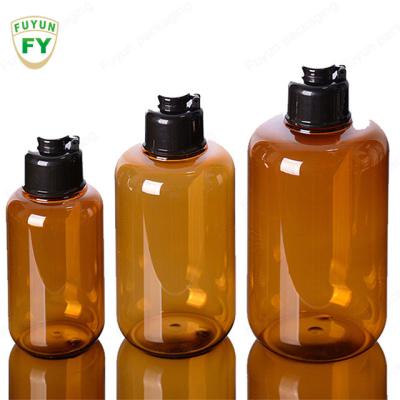 China 10.14oz Amber Clear Shampoo Lotion Bottle com Flip Top Cap à venda