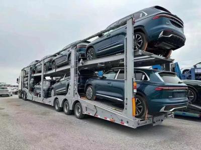 China Two Axle Air Suspension 6-8 Car Transport Semi Trailer for sale
