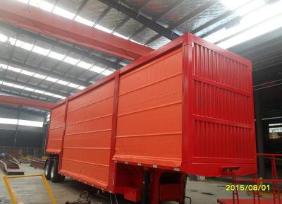 China 50t Curtain Side Van Open Light Cargo Semi Trailer Tread 1840mm for sale
