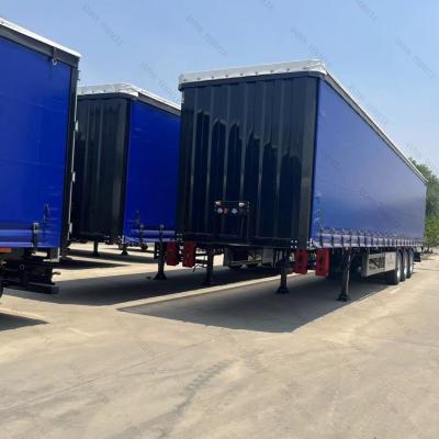 China 3 Axle Side Curtain Semi Trailer With 1840mm Tread And Wabco Relay Valve for sale