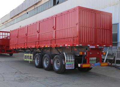 China Tread 182480mm 3 Axle 50tons-80tons Cargo Transport Box Semi Trailer Sale for sale