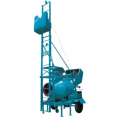 China Construction Material Shops Hot Sale JZC350 Diesel Concrete Mixer Machine With Hydraulic Lift Ladder Lift Ladder Mixer For High Construction Works for sale