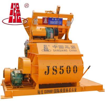 China Building Material Stores China Manufacturer JS500 Series Concrete Mixer Horizontal Vertical Mixer For Construction Works for sale