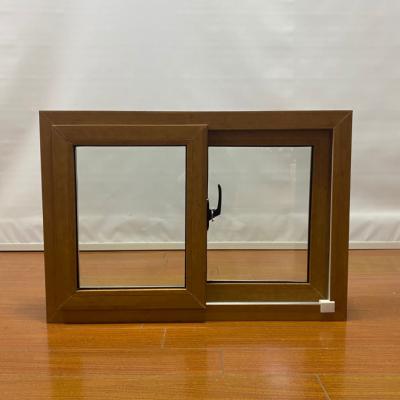 China Stains Resistant Modern Pvc Vertical Sliding Windows Scratches Resistant Pvc Wood Sliding Windows for sale