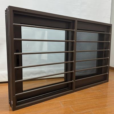 China Aluminum Sliding Window Customized Window Double Temper Glass Good Sound Insulation for sale