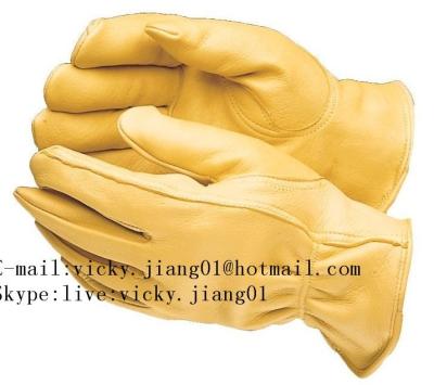 China Plain Popular Leather Deer Grain Driver Gloves for sale