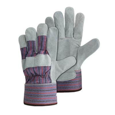 China Fire Proof Cow Split Leather Industry Working Gloves Garden Heavy Duty Cut-Resistant Safety Protective Construction Glove for sale
