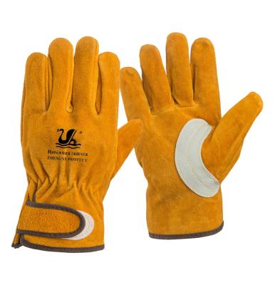 China Wholesale Anti Slip Customized Garden Leather Gloves Scare Animal Split Leather Safety Glove Anti Cut Wear Resistant Gloves for sale