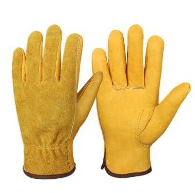 China Heavy Duty Rigger Construction Cow Garden Work Gloves Soft Leather Industry Anti-Slip Heavy Duty Cutting Gloves for sale