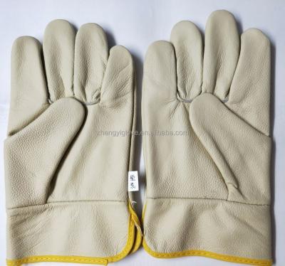 China Light color furnitrue driver genuine leather LC21 leather glove for sale