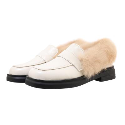 China Other flat shoes l Europe and the United States winter cashmere fashion trend to go out with all the necessary raw edge flat shoes for sale