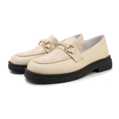 China Other formal flat shoes for genuine leather 2023 Comfortable, soft, breathable and fashionable work must match everything flat shoes for sale