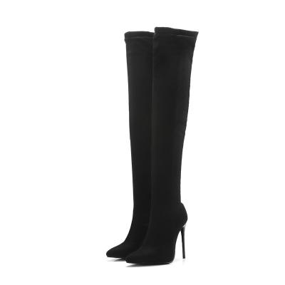 China Deodorization Super comfortable and comfortable single item, sexy stiletto heels with pointed toes ladies glamour over the knee boots for sale