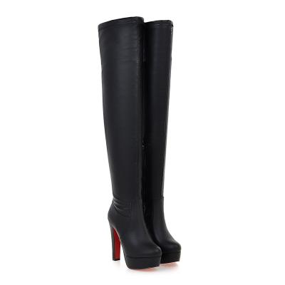 China Deodorization Super high heels, thick and over the knee boots, women's sexy legs and non-slip soles are fashionable for sale