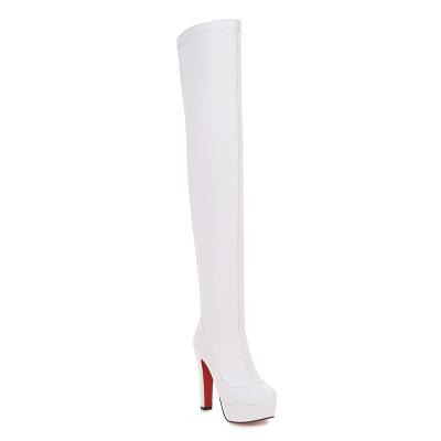 China Deodorization New autumn/winter European style super-high chunky heels over the knee women's fashion sexy boots for sale
