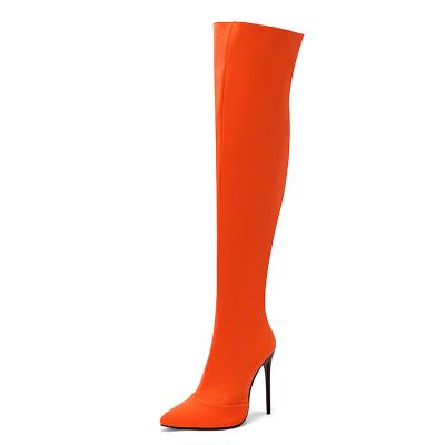 China Deodorization Fashion boots winter Europe and the United States style new high heeled over the knee boots trend women for sale