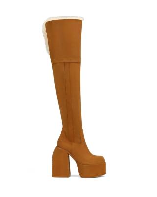 China Cushioning Explosive thick soles fashion new thermal increase sexy boots for girls over the knee boots for sale